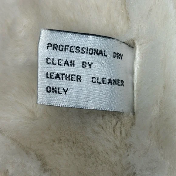 Vintage Leather Penny Lane Style Coat M Faux Fur Boho Daisy Jones Statement - Picture 10 of 16